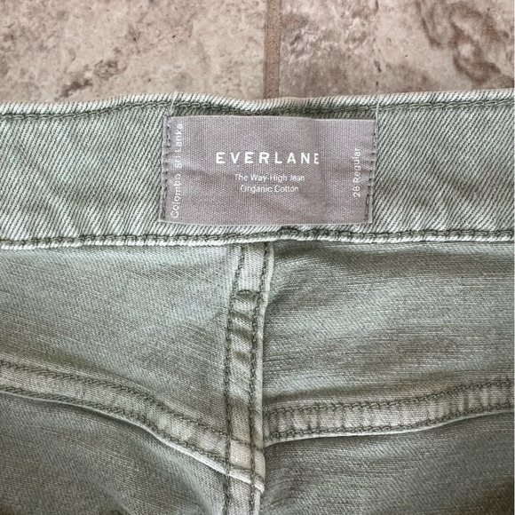 Everlane The Way-High Straight Leg Jean in Pale Aqua Green Gray, size 28R - Picture 7 of 10